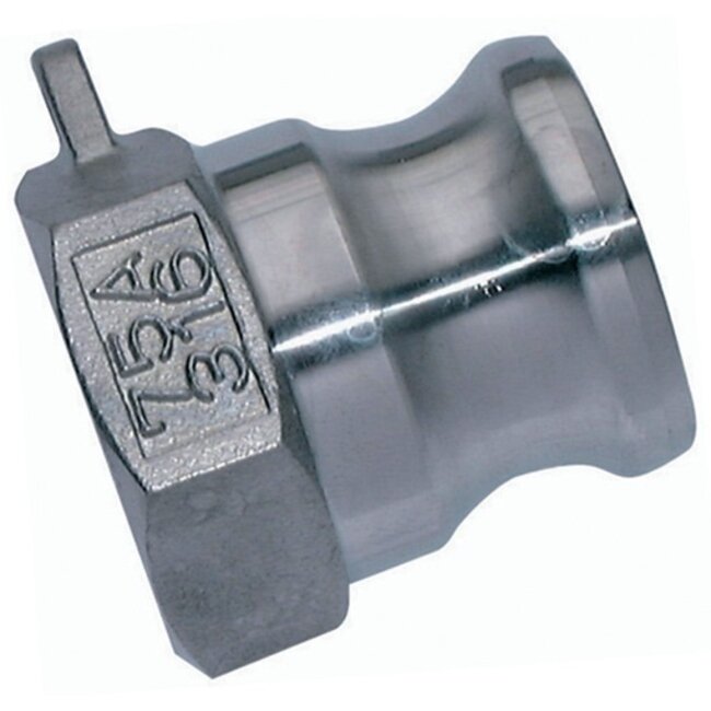 CAM & GROOVE PLUG - BSP Female Type A - RVS