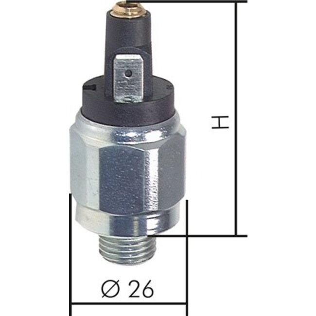DRUKSCHAKELAAR - VERZINKT STAAL - 1/4'' - NORMALLY CLOSED