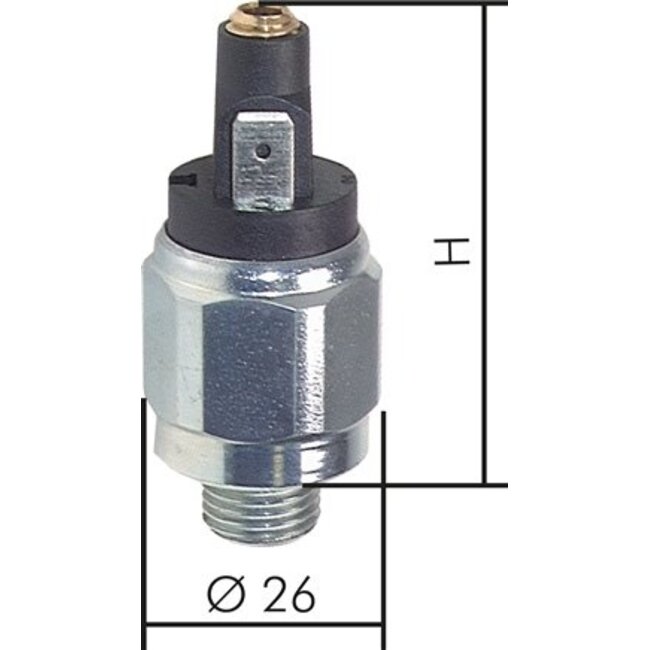 DRUKSCHAKELAAR - VERZINKT STAAL - 1/4'' - NORMALLY OPEN