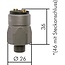 Drukschakelaar Schroefklem | Verzinkt staal | NC | 1/4''