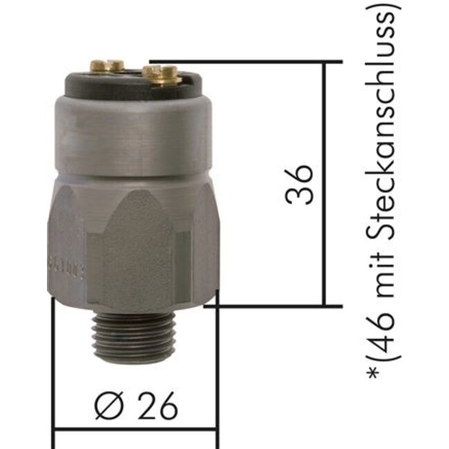 Drukschakelaar Schroefklem | Verzinkt staal | NO | 1/4''