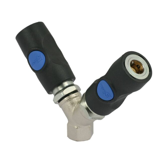 SNELKOPPELING BLAUW ISI06 Y-STUK MET BINNEN DRAAD