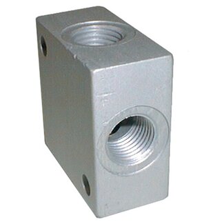 AIGNEP AIGNEP - gelijk verdeelblok - aluminium - 4 aansluitingen