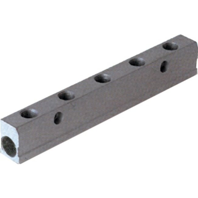 AIGNEP - Enkel verdeelblok - aluminium - 1/4'' Inlaat - 1/8'' Uitgang