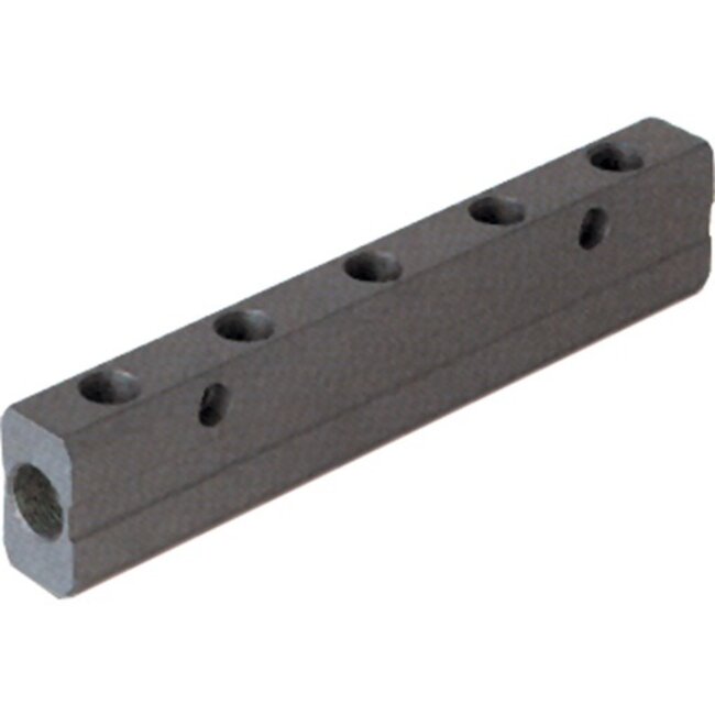 AIGNEP - Dubbel verdeelblok - aluminium - 1/4'' Inlaat - 1/8'' Uitgang