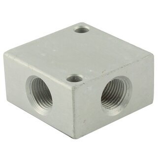 AIR-PRO AIR-PRO - Gelijk verdeelblok - aluminium - 4 aansluitingen