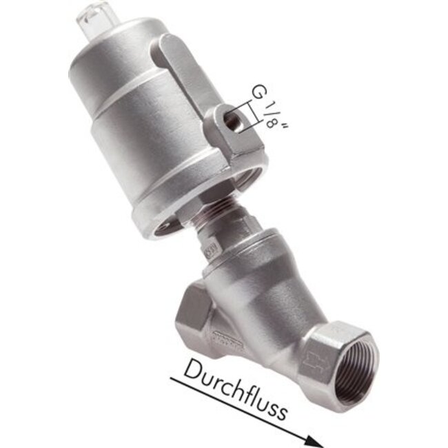 2/2 NC Pneumatische klepafsluiter | RVS  - eco-line