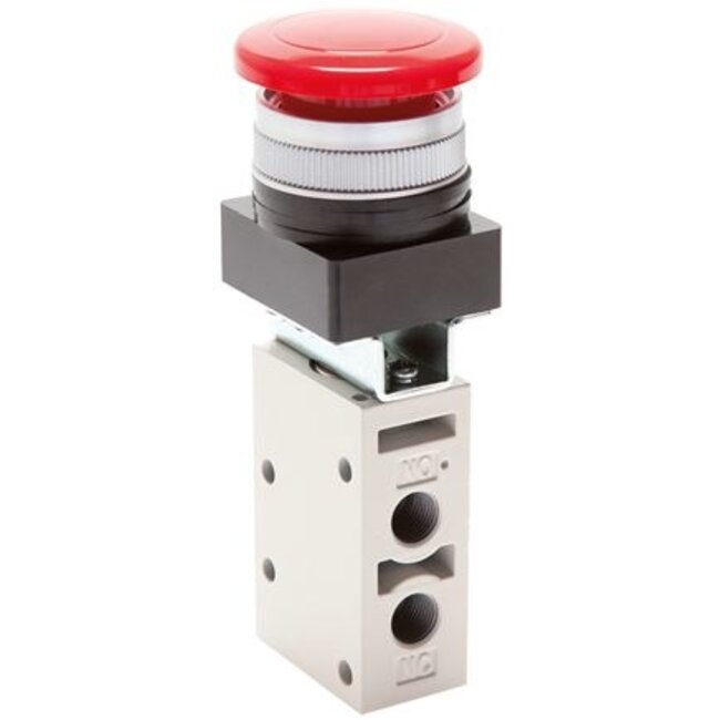 3/2 weg Paddenstoelknop 1/4''