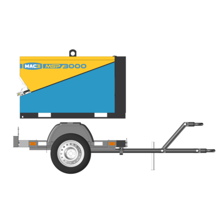 MAC3 SCHROEFCOMPRESSOR MSP2000 | 2 m³/min. | Trailer/Skid uitvoering