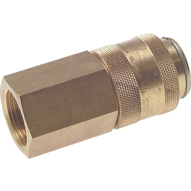 Snelkoppeling NW19 | Messing |BI-draad | 8000 l/min