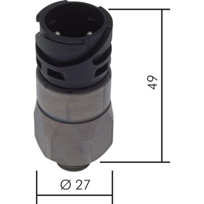 Drukschakelaar Bajonetaansluiting  Normally Open - 1/4''