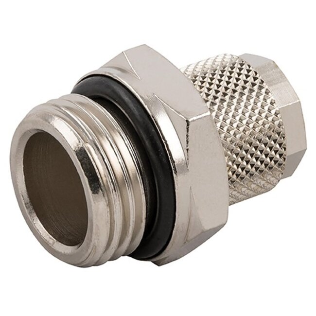 AIGNEP - opsteekkoppeling - messing vernikkeld - rechte inschroef-koppeling - BSPP male met O-ring