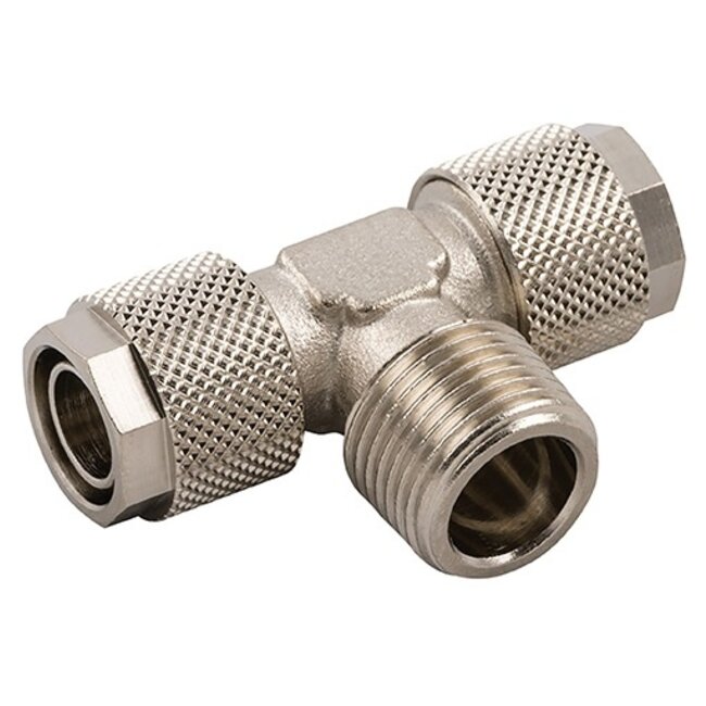 AIGNEP - opsteekkoppeling - messing vernikkeld -  Tee inschroef - BSPT male