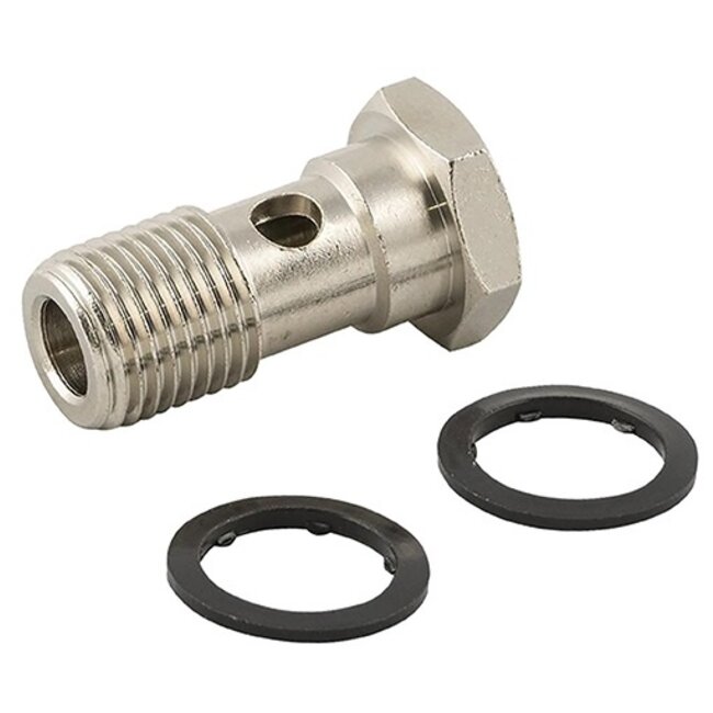 AIGNEP - opsteekkoppeling - messing vernikkeld -  banjobout - enkel