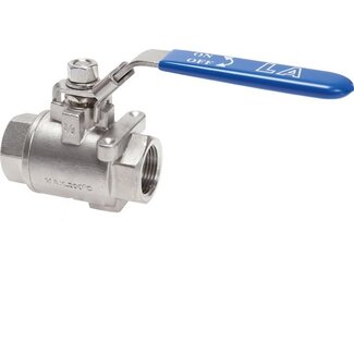 PROFI-PRODUCT KOGELAFSLUITER MET ONTLUCHTING - BI/BI DRAAD - RVS