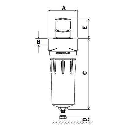 COMPRAG Persluchtfilter DFF-016 | 1,6 m³/min.  | 1/2"