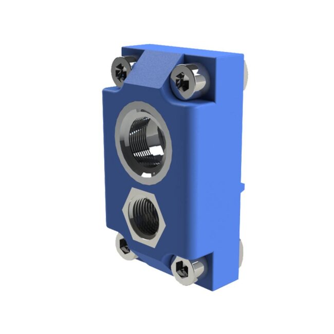 AANSLUITBLOK 1/2" OP Ø 25 EN 1/4" OP Ø 16