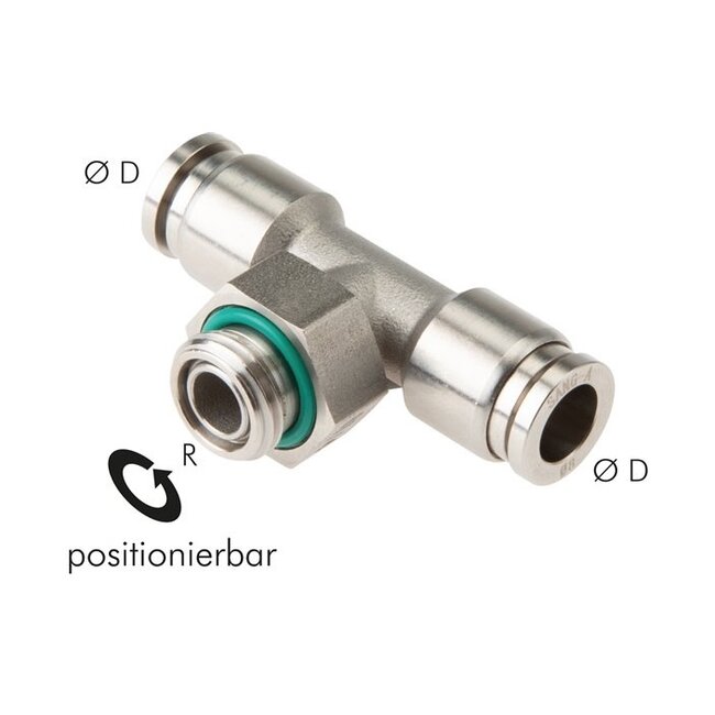 RVS  PUSH-IN  T-STUK INSCHROEF MET O-RING