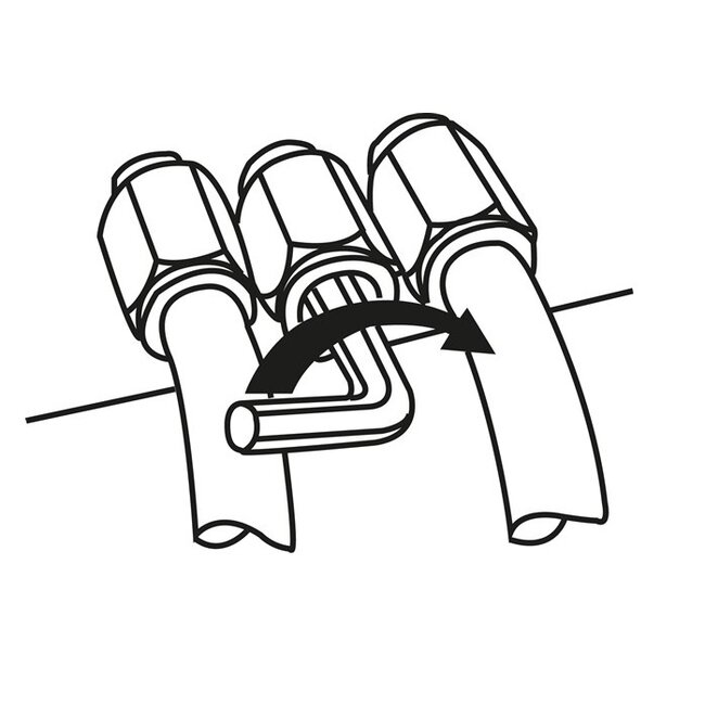 RVS  PUSH-IN  RECHTE INSCHROEF MET O-RING