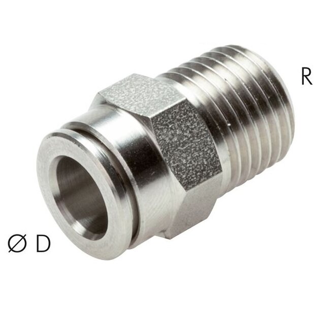 RVS  PUSH-IN  RECHTE INSCHROEF