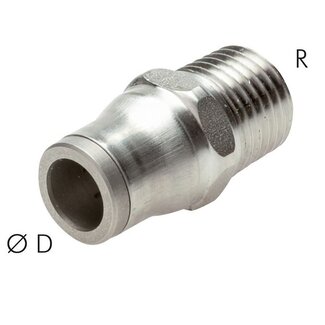 PROFI-PRODUCT RVS  PUSH-IN  RECHTE INSCHROEF NPT-DRAAD