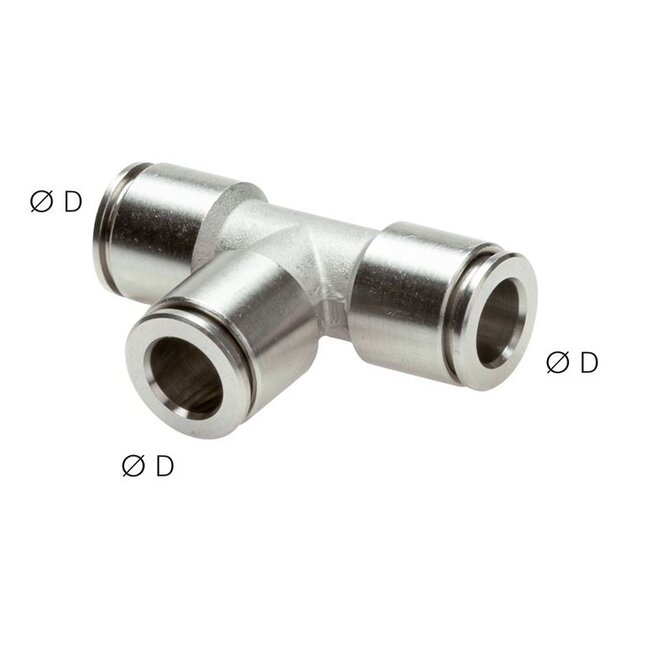 RVS  PUSH-IN  T-STUK INSTEEK