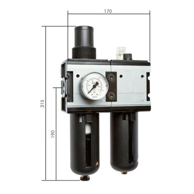 PERSLUCHTVERZORGING BV-4 F/R+L | CONSENSAATAFTAP HALF-AUTOMATISCH