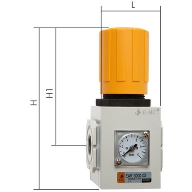 E·MC® - ECO-LINE - DRUKREGELAAR - SERIES 3 - 3/8'' - 2500 L/min