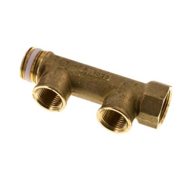 VERDEELBUIS MESSING 2 x 2 | BI-draad