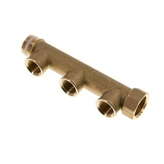 PROFI-PRODUCT VERDEELBUIS MESSING 3 x 2 | BI-draad PROFI-PRODUCT VERDEELBUIS MESSING 3 x 2 | BI-draad