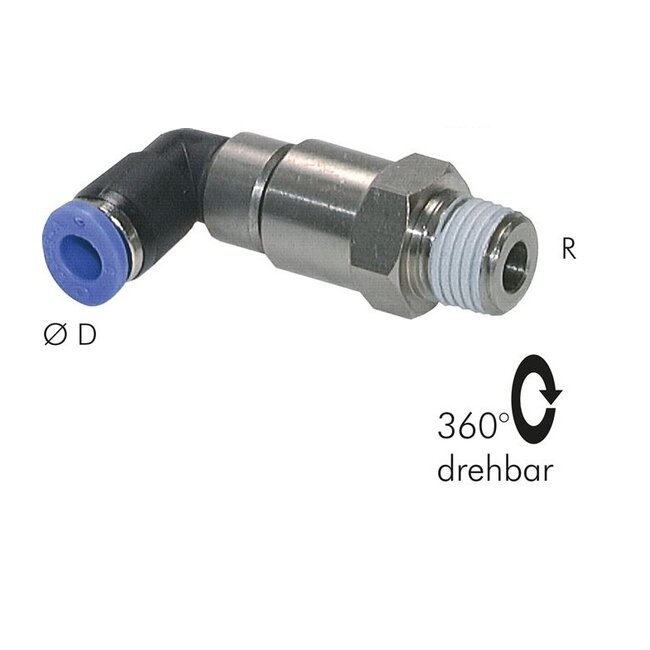 90° PUSHIN KOPPELING MET 2 KOGELLAGERS TOT 1.500 MIN-1