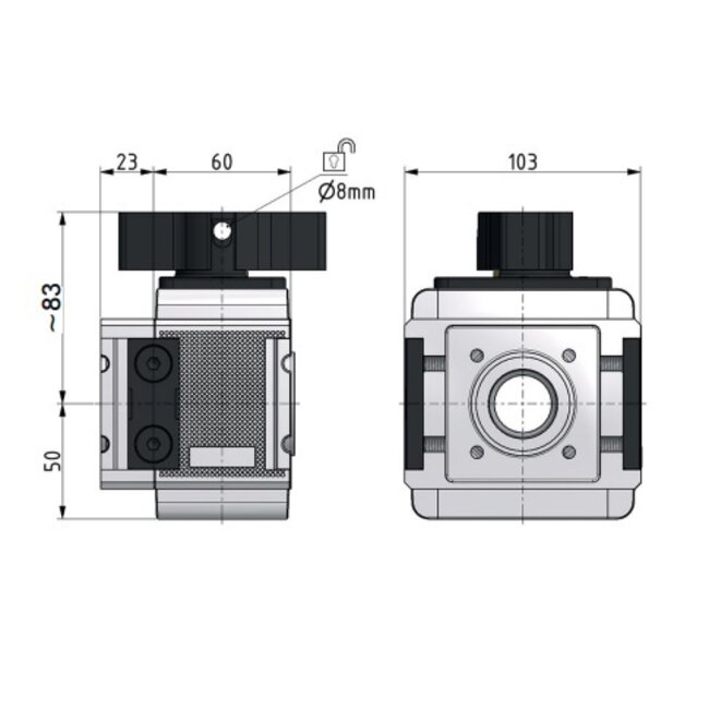 KOGELAFSLUITER BV5 - MET ONTLUCHTING