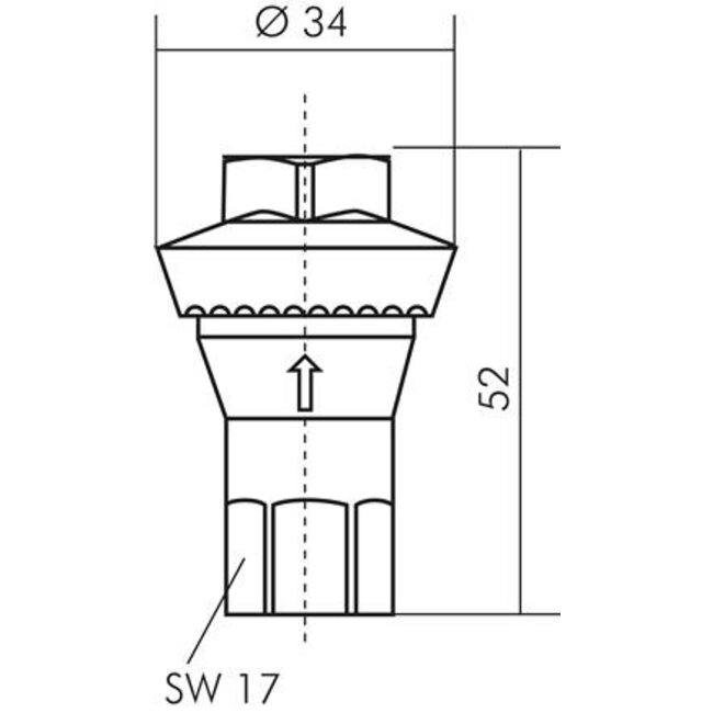 Inline reduceerventiel uitgangsdruk naar keuze | max. 800 Liter/min. | 1/4"