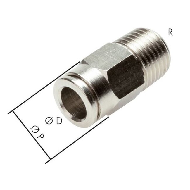 MESSING VERNIKKELD - PUSH IN - RECHTE INSCHROEF - BSPT