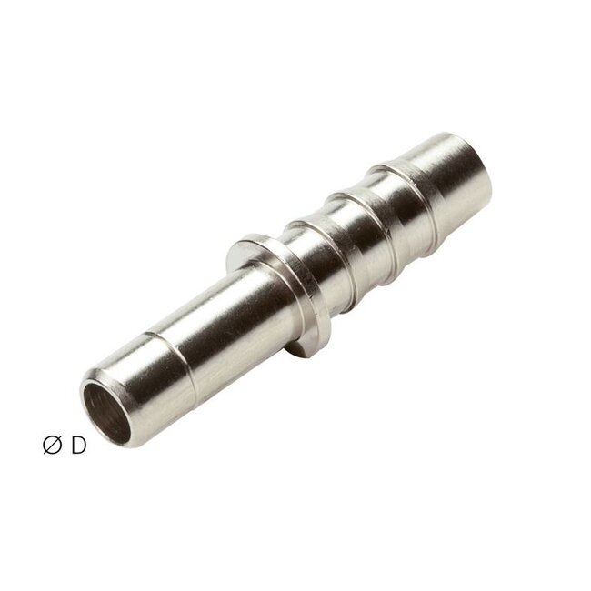 MESSING VERNIKKELD - PUSH IN - STEEKNIPPEL MET SLANGTULE