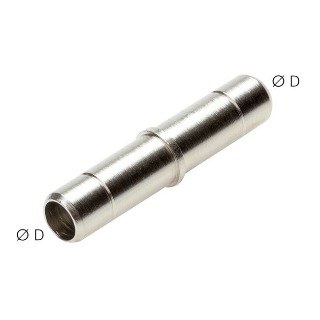 MESSING VERNIKKELD - PUSH IN - DUBBELE STEEKNIPPEL