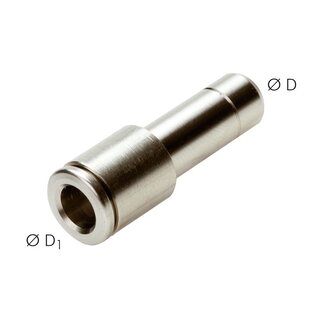 PROFI-PRODUCT MESSING VERNIKKELD - PUSH IN - VERLOOPFITTING