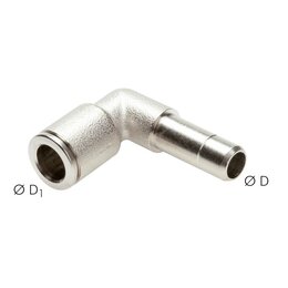 AIGNEP MESSING VERNIKKELD - PUSH IN - (VERLOOP)FITTING - HAAKS