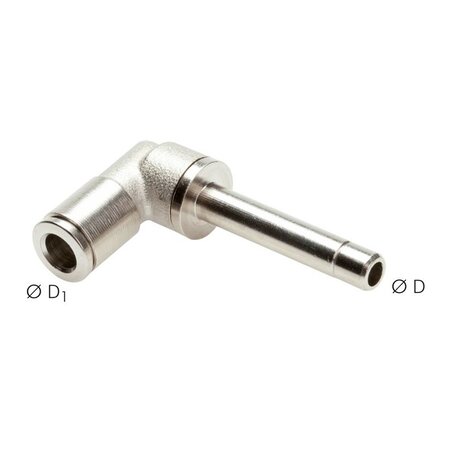 AIGNEP MESSING VERNIKKELD - PUSH IN - VERLOOPFITTING - HAAKS