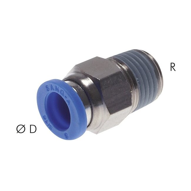 SANG-A PUSH IN FITTINGEN - RECHTE INSCHROEF -PC