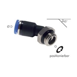 Sang-A SANG-A PUSH IN FITTINGEN - HAAKSE 45° INSCHROEF -PL-G/45°