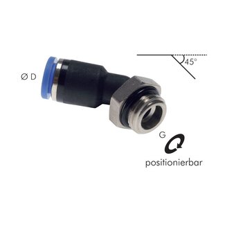 Sang-A SANG-A PUSH IN FITTINGEN - HAAKSE 45° INSCHROEF -PL-G/45°