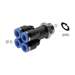 Sang-A SANG-A PUSH IN FITTINGEN - DUBBEL Y-INSCHROEF -PXT-G