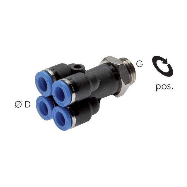 SANG-A PUSH IN FITTINGEN - DUBBEL Y-INSCHROEF -PXT-G