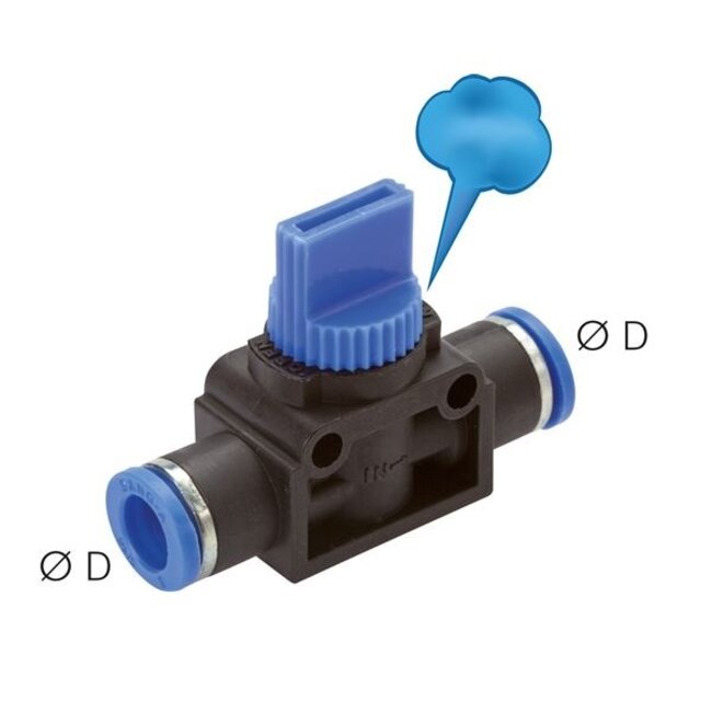 SANG-A PUSH IN FITTINGEN - PUSH IN 3/2 AFLSUITER - HVFF