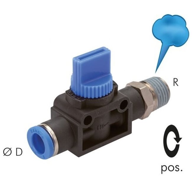 SANG-A PUSH IN FITTINGEN - PUSH IN 3/2 AFLSUITER - HVFS