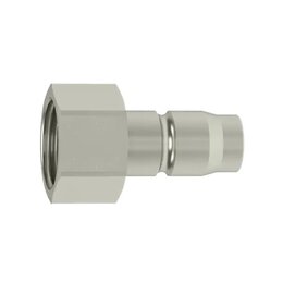 RECTUS RECTUS INSTEEKNIPPEL STAAL VERNIKKELD - QIC 15 - BSP FEMALE