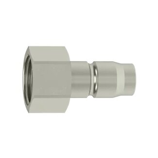 RECTUS RECTUS INSTEEKNIPPEL STAAL VERNIKKELD - QIC 15 - BSP FEMALE