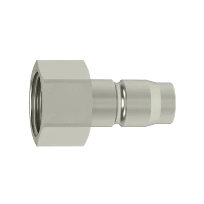 RECTUS INSTEEKNIPPEL STAAL VERNIKKELD - QIC 15 - BSP FEMALE