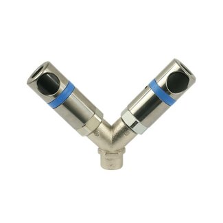 Stäubli ISO 6150C06 PROFIEL | Snelkoppeling RCS06 Y-stuk met BI-draad BSP